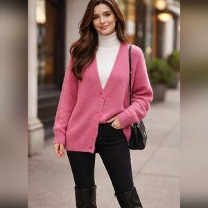 NWT Womens TOO FOXY Front 4 Button Sweater, Size L